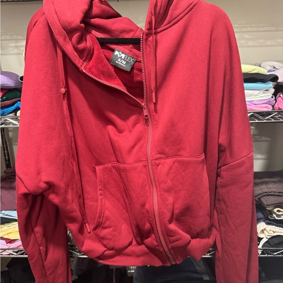 Popflex - Zip Cloud Hoodie - Ruby - S/M - Sold out on site! - Picture 3 of 5